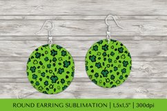 Saint Patrick’s Day round earrings sublimation design PNG 01 Product Image 1