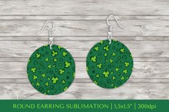 Saint Patrick’s Day round earrings sublimation design PNG 02 Product Image 1