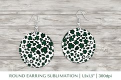 Saint Patrick’s Day round earrings sublimation design PNG 03 Product Image 1