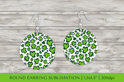 Saint Patrick’s Day round earrings sublimation design PNG 12 Product Image 1