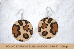 St Patrick’s Day round earrings sublimation design PNG 24 Product Image 1