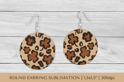 St Patrick’s Day round earrings sublimation design PNG 026 Product Image 1