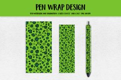 St Patricks Day Leopard Pen Wrap Sublimation Waterslide 001 Product Image 1