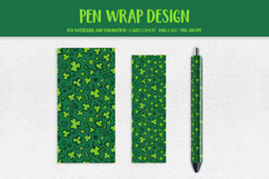 St Patricks Day Leopard Pen Wrap Sublimation Waterslide 007 Product Image 1