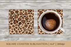 St Patrick’s Day Leopard Square Coaster Sublimation PNG 004 Product Image 1