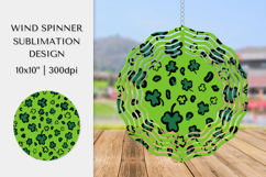 St Patrick’s Day Leopard Wind Spinner Sublimation Design 01 Product Image 1