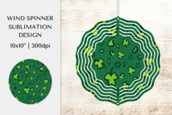 St Patrick’s Day Leopard Wind Spinner Sublimation Design 02 Product Image 1