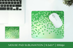 Green Leaves Patrick’s Day mouse pad sublimation design 001 Product Image 1