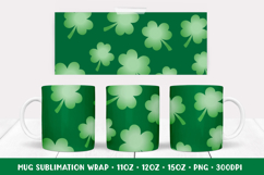 St Patricks Day Mug Sublimation Design. Spring Mug Wrap 004 Product Image 1