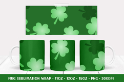 St Patricks Day Mug Sublimation Design. Spring Mug Wrap 006 Product Image 1