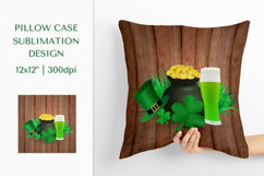 St Patrick’s Day Pillow Case Sublimation Design PNG 006 Product Image 1