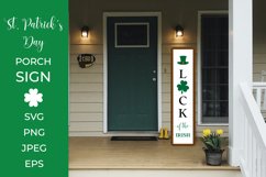 Patricks Day Porch Sign. Luck of the Irish Vertical Sign SVG Product Image 2