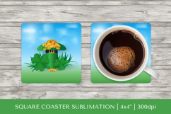 Saint Patrick’s Day square coaster sublimation design PNG 20 Product Image 1