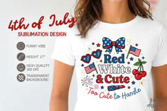 Patriotic 4th of July sublimation Red White Cute American Product Image 1