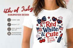 Patriotic 4th of July sublimation Red White Cute American Product Image 1