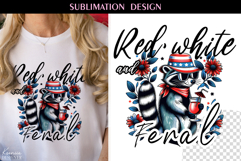 4th of July T Shirt Sublimation | Funny Raccoon Quotes Product Image 1