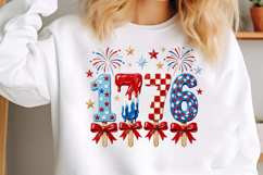 Patriotic 1776 Popsicles with Bows PNG Product Image 2