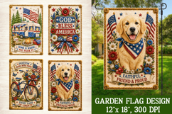 Patriotic Garden Flag Designs PNG Sublimation Product Image 3