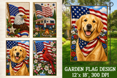Patriotic Garden Flag Designs PNG Sublimation Product Image 3