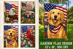 Patriotic Garden Flag Designs PNG Sublimation Product Image 3