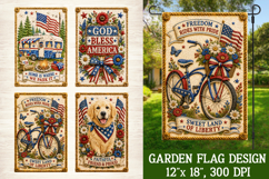 Patriotic Garden Flag Designs PNG Sublimation Product Image 2