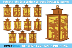 Patriotic 4th July Lantern Lasercut BUNDLES Product Image 1