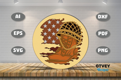 Patriotic 4th July Layered Lasercut File Product Image 3