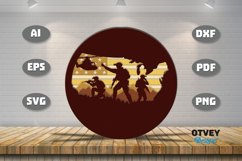 Patriotic 4th July Layered Lasercut File Product Image 1