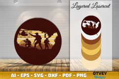 Patriotic 4th July Layered Lasercut File Product Image 2