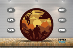 Patriotic 4th July Layered Lasercut File Product Image 3