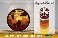 Patriotic 4th July Layered Lasercut File Product Image 1