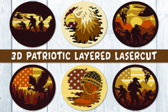 Patriotic 4th July Layered Lasercut File BUNDLES Product Image 1