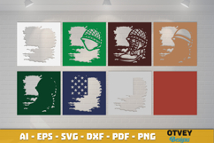 4th July Patriotic 3D Shadow Box Layered Papercut Design Product Image 3