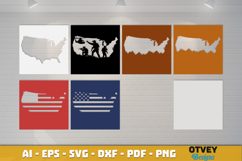 4th July Patriotic 3D Shadow Box Layered Papercut Design Product Image 3