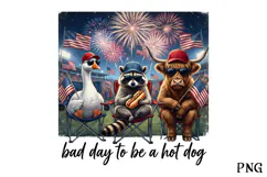 Patriotic 4th of July Animal Squad PNG Product Image 1