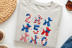 Patriotic 4th of July Balloon Dog PNG Product Image 3