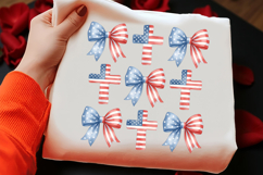Patriotic 4th of July Cross and Bow PNG Product Image 2
