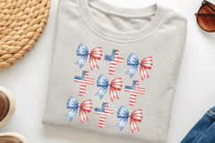 Patriotic 4th of July Cross and Bow PNG Product Image 3