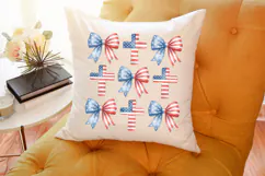Patriotic 4th of July Cross and Bow PNG Product Image 4
