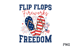 Patriotic 4th of July Flip Flops PNG Product Image 1