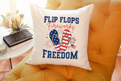 Patriotic 4th of July Flip Flops PNG Product Image 4