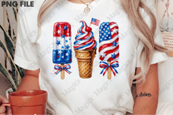 Patriotic 4th of July Ice Cream PNG Product Image 2