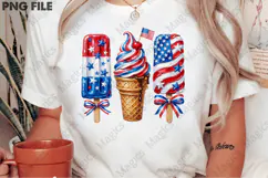 Patriotic 4th of July Ice Cream PNG Product Image 2
