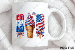 Patriotic 4th of July Ice Cream PNG Product Image 4