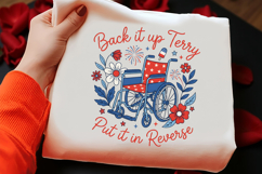 Patriotic 4th of July Wheelchair PNG Product Image 2
