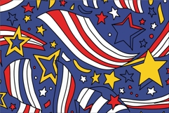 Patriotic Abstract USA Seamless Pattern Background Product Image 2