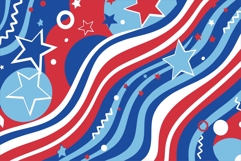 Patriotic Abstract USA Seamless Pattern Background Product Image 4