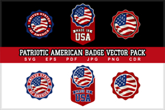 Patriotic American Badge Vector Pack Product Image 1