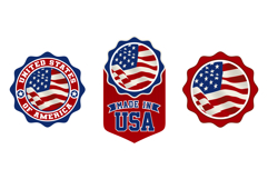 Patriotic American Badge Vector Pack Product Image 3