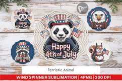 Wind Spinner Patriotic Animal Product Image 1